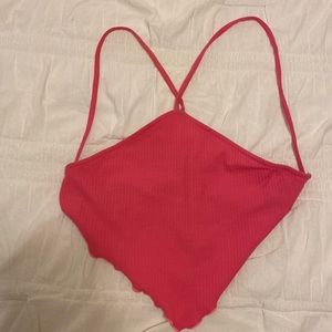 Pink strapped crop top for sale!